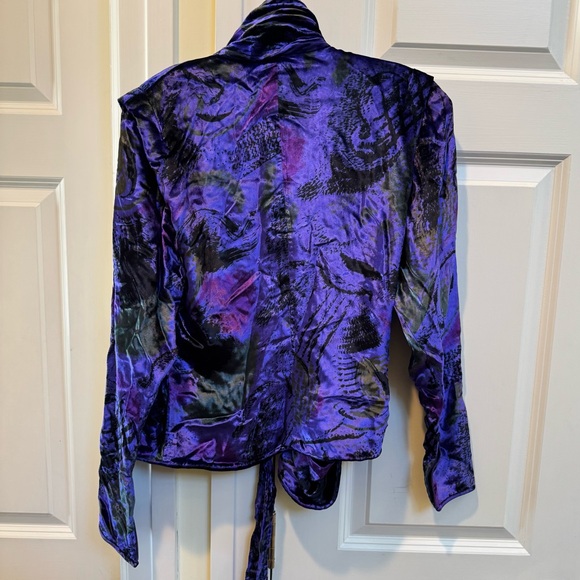 Emanuel Ungaro Vintage Purple Velvet Top - Picture 7 of 7